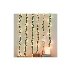 LED Eucalyptus Vine Curtain String Lights Warm White - West & Arrow: PVC